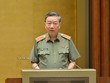 Bộ trưởng Bộ Công an Tô Lâm trình bày tờ trình dự án Luật Cư trú sửa đổi.