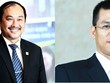 Ông Trần Ngô Phúc Vũ (trái) và ông Trần Ngọc Tâm (phải) thông báo rút khỏi danh sách ứng cử HĐQT Eximbank