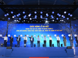 Các đại biểu thực hiện nghi thức ra mắt Trung tâm Giải mã lượng tử Quang Trung.