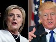 Bà Clinton và ông Trump đang chạy đua nước rút trong cuộc bầu cử tổng thống Mỹ. Ảnh minh họa: AP.