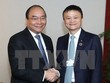 Thủ tướng tiếp Chủ tịch Alibaba - Jack Ma (ảnh TTXVN)