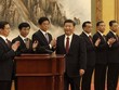 7 thành viên Ủy ban Thường vụ Bộ Chính trị đảng Cộng sản Trung Quốc khóa 19. Ảnh: CGTN.