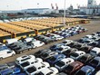 Ôtô xuất khẩu được xếp tại cảng ở Liên Vân Cảng, tỉnh Giang Tô, miền đông Trung Quốc. (Nguồn: THX/TTXVN).