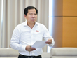 Chủ nhiệm Ủy ban Tài chính - Ngân sách Lê Quang Mạnh phát biểu.