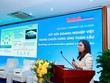 Bà Nguyễn Thị Thanh Tâm, Trưởng ban Phát triển bền vững Prime Group, thành viên Tập đoàn SCG trình bày tại Hội thảo. Ảnh: Chí Cường