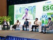 Ông Nguyễn Văn Định, Chủ tịch HĐQT kiêm Giám đốc Công ty cổ phần Én Vàng quốc tế chia sẻ tại hội thảo "Tìm động lực tăng trưởng từ ESG" ngày 23/5.