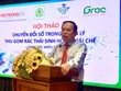 Ông Huỳnh Minh Nhựt, Chủ tịch Hội Môi trường Đô thị và các KCN miền Nam kiêm Tổng giám đốc Công ty TNHH MTV Môi trường Đô thị TP.HCM phát biểu tại Hội thảo