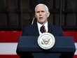 Phó tổng thống Mỹ Mike Pence phát biểu tại căn cứ Yokota, ngoại ô Tokyo, Nhật Bản, ngày 8/2. Ảnh: AFP.