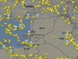 Các máy bay tránh đông Địa Trung Hải và không phận Syria. Đồ họa: Flightradar24. 