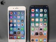 Mô hình iPhone X Plus màn hình 6,5 inch (phải), đặt cạnh iPhone 8 Plus.