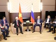 Tổng Bí thư Nguyễn Phú Trọng hội đàm với Tổng thống Liên bang Nga Vladimir Putin. Ảnh: Trí Dũng- TTXVN.