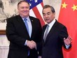Ngoại trưởng Mỹ Mike Pompeo và Ngoại trưởng Trung Quốc Vương Nghị. (Nguồn: Reuters).