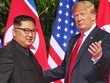 Tổng thống Donald Trump và nhà lãnh đạo Kim Jong-un gặp nhau tại Singapore năm 2018. (Ảnh: Getty).