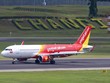 Vietjet tại sân bay Changi.