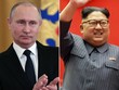 Tổng thống Nga Putin (trái) và lãnh đạo Triều Tiên Kim Jong-un. Ảnh: AP.