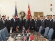 Hai đoàn đàm phán Mỹ - Trung gặp nhau tại Washington tuần trước. Ảnh: Xinhua.