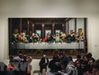 Tác phẩm Bữa ăn tối cuối cùng của danh họa Leonardo da Vinci được trưng bày tại triển lãm ở bảo tàng Louvre, Paris, Pháp, ngày 21/2/2020. (Nguồn: AFP/TTXVN).