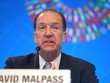 Chủ tịch WB David Malpass trong cuộc họp báo tại Washington D.C., Mỹ. (Ảnh: THX/TTXVN).