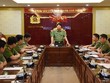 Thứ trưởng Bùi Văn Nam làm việc với Công an tỉnh Thanh Hóa.