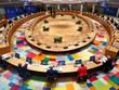 Toàn cảnh hội nghị thượng đỉnh EU tại Brussels, Bỉ, ngày 17/7/2020. (Ảnh: AFP/ TTXVN).