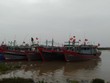 Tàu thuyền neo đậu tránh, trú bão số 7 tại Âu tránh, trú bão Lạch Trường, xã Hoằng Trường (Hoằng Hóa, Thanh Hóa). (Ảnh: TTXVN phát).