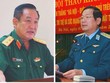 Trung tướng Võ Minh Lương (trái) và Thượng tướng Lê Huy Vịnh.