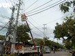Công nhân ngành điện khắc phục sự cố sau bão.