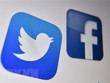 Biểu tượng của Facebook và Twitter. (Ảnh: AFP/TTXVN).
