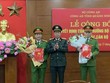 Đại tá Nguyễn Hải Phong (bên phải) tại lễ công bố quyết định.