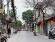 Lực lượng chức năng lập barie cách ly tại phường Xuân Phương, Nam Từ Liêm. 