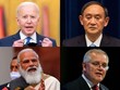 Tổng thống Mỹ Joe Biden, Thủ tướng Nhật Bản Suga Yoshihide, Thủ tướng Australia Scott Morrison và Thủ tướng Ấn Độ Narendra Modi. Ảnh: AFP/Reuters/EPA.