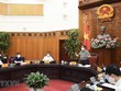 Thủ tướng Phạm Minh Chính chủ trì cuộc họp với Thường trực BCĐ Quốc gia phòng, chống dịch COVID-19. (Ảnh: TTXVN).