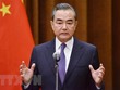 Bộ trưởng Ngoại giao Trung Quốc Vương Nghị phát biểu tại một cuộc họp ở thủ đô Bắc Kinh. (Ảnh: AFP/TTXVN).