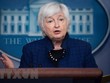 Bộ trưởng Tài chính Mỹ Janet Yellen trong cuộc họp báo tại Washington, DC, ngày 7/5/2021. (Ảnh: AFP/TTXVN).