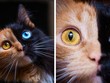 Chú mèo có vẻ đẹp kỳ lạ, khuôn mặt như được dung hợp từ hai con mèo khác nhau