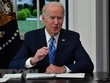 Tổng thống Mỹ Joe Biden dự một cuộc họp với các quan chức cấp cao tại Nhà Trắng ở Washington DC.. (Ảnh: AFP/TTXVN).
