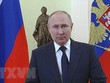 Tổng thống Nga Vladimir Putin phát biểu tại Moskva ngày 8/3/2022. (Ảnh: AFP/TTXVN).