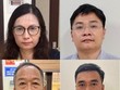 Từ trên xuống dưới, từ trái sang, các bị can: Nguyễn Mai Anh, Ngô Quang Tuấn, Trần Văn Dự, Vũ Sỹ Cường. (Nguồn: nld.com.vn).