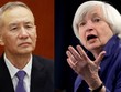 Bộ trưởng Tài chính Mỹ Janet Yellen và Phó Thủ tướng Trung Quốc Lưu Hạc. (Ảnh: Reuters)