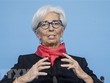 Chủ tịch ECB Christine Lagarde phát biểu tại một cuộc họp báo ở Frankfurt, Đức. (Ảnh: AFP/TTXVN)