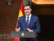 Thủ tướng Tây Ban Nha Pedro Sanchez tuyên bố tổ chức tổng tuyển cử trước thời hạn, tại Madrid ngày 29/5/2023. (Ảnh: AFP/TTXVN).