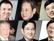 6 tỷ phú giàu nhất Hàn Quốc, từ trên xuống: Kim Jung-ju, Lee Kun-hee, Seo Jung-jin, Suh Kyung-bae, Jay Y. Lee và Chung Mong-koo. (Nguồn: scmp)
