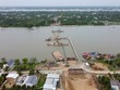 Công trường xây dựng cầu Rạch Miễu 2.