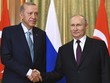 Tổng thống Nga Vladimir Putin và Tổng thống Thổ Nhĩ Kỳ Recep Tayyip Erdogan gặp thượng đỉnh ở thành phố Sochi ngày 4/9. (Nguồn: AP)