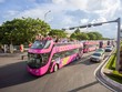 Tại Cocobay, du khách sẽ được trải nghiệm mô hình xe buýt 2 tầng lần đầu tiên xuất hiện tại Đà Nẵng