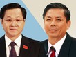 Từ trái qua: Ứng viên Tổng thanh tra Chính phủLê Minh Khái và ứng viên Bộ trưởng Giao thông Nguyễn Văn Thể.