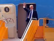 Tổng thống Mỹ Trump tại sân bay ở Đà Nẵng ngày 10/11. Ảnh:Quỳnh Trần.