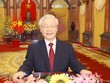 Tổng Bí thư, Chủ tịch nước Nguyễn Phú Trọng chúc tết đồng bào, đồng chí và chiến sĩ cả nước, cộng đồng người Việt Nam ở nước ngoài. (Ảnh: TTXVN)