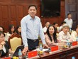 Ông Vương Văn Minh, Phó tổng giám đốc Ngân hàng Chính sách xã hội tại Họp báo