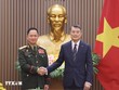 Thủ tướng Lê Minh Hưng tiếp Đại tướng Khamlieng Outhakaisone, Phó Thủ tướng, Bộ trưởng Bộ Quốc phòng Lào. (Ảnh: Lâm Khánh/TTXVN)